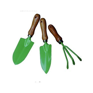 3PCS 木製のハンドル ミニショベル/ラック/花植物のスペード